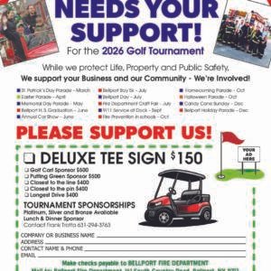 Support the 2026 Bellport Fire Department Golf Tournament